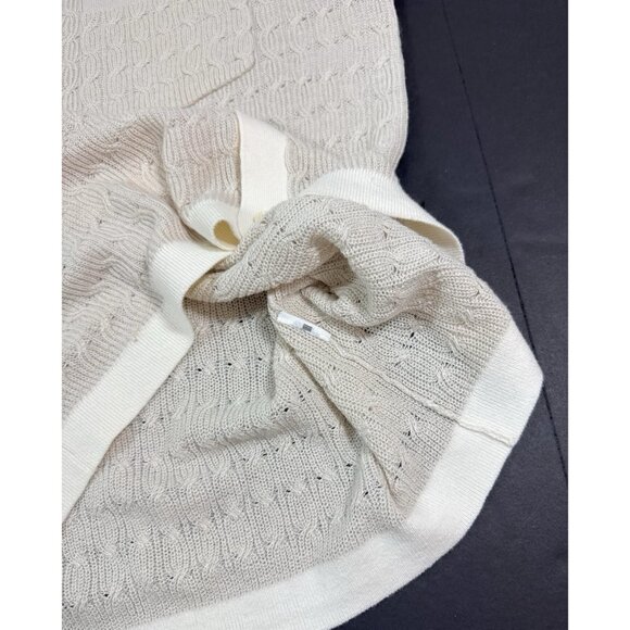 Abercrombie Fitch Mens Tonal Stitch Button Through Sweater Polo Sz Large Beige - Picture 8 of 8